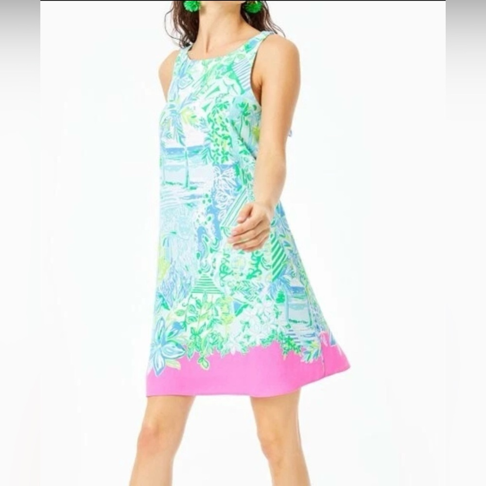 Lilly Pulitzer Jackie Sleeveless Shift Dress Women’s Size XS Beach Tropical